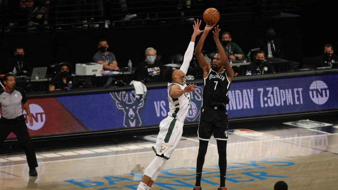 “F**k Kevin Durant!”: Milwaukee Bucks crowd yells expletives at the Nets superstar as he goes up against Giannis Antetokounmpo and co in Game 3