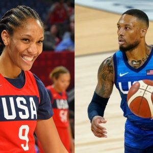 "Damian Lillard can't catch a break!": Blazers' superstar snatches A'ja Wilson's phone after getting roasted by the 2020 WNBA MVP and the USWBNT for his fresh haircut