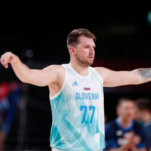 "Luka Doncic looks bored with this competition": Slovenian sensation dumps off sensational no-look pass to Nuggets forward Vlatko Cancar in win over Japan