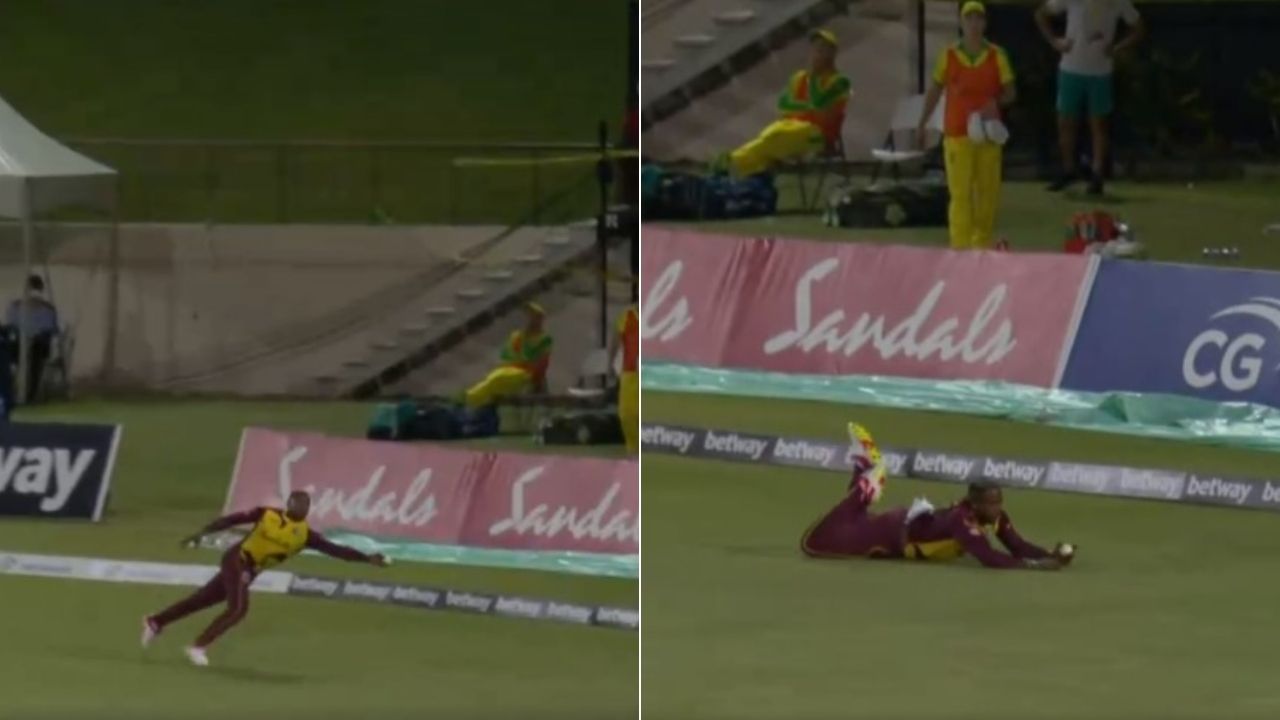 Fabian Allen catch vs Australia: Allen grabs astonishing one-handed stunner to dismiss Aaron Finch in St Lucia T20I