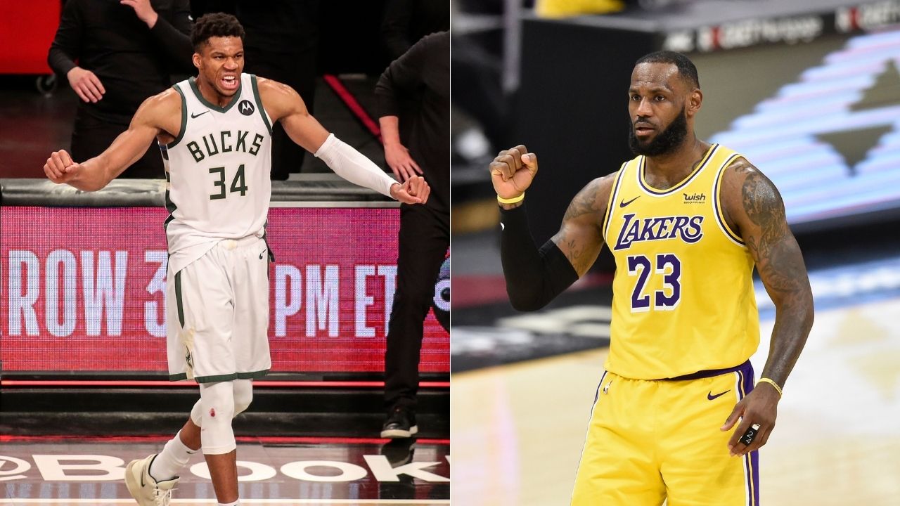 "Giannis' block was reminiscent of LeBron James' block in Game 7 vs Warriors": ESPN announcers Jeff van Gundy, Mark Jackson and Mike Breen praise Bucks star for chasedown block in NBA Finals Game 1 vs Phoenix Suns