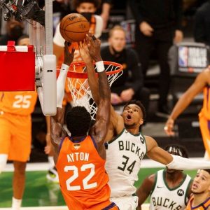 "Giannis block on Deandre Ayton is completely overrated!”: Skip Bayless belittles the 2x MVP for his clutch block on the Suns center in Bucks Game 4 win