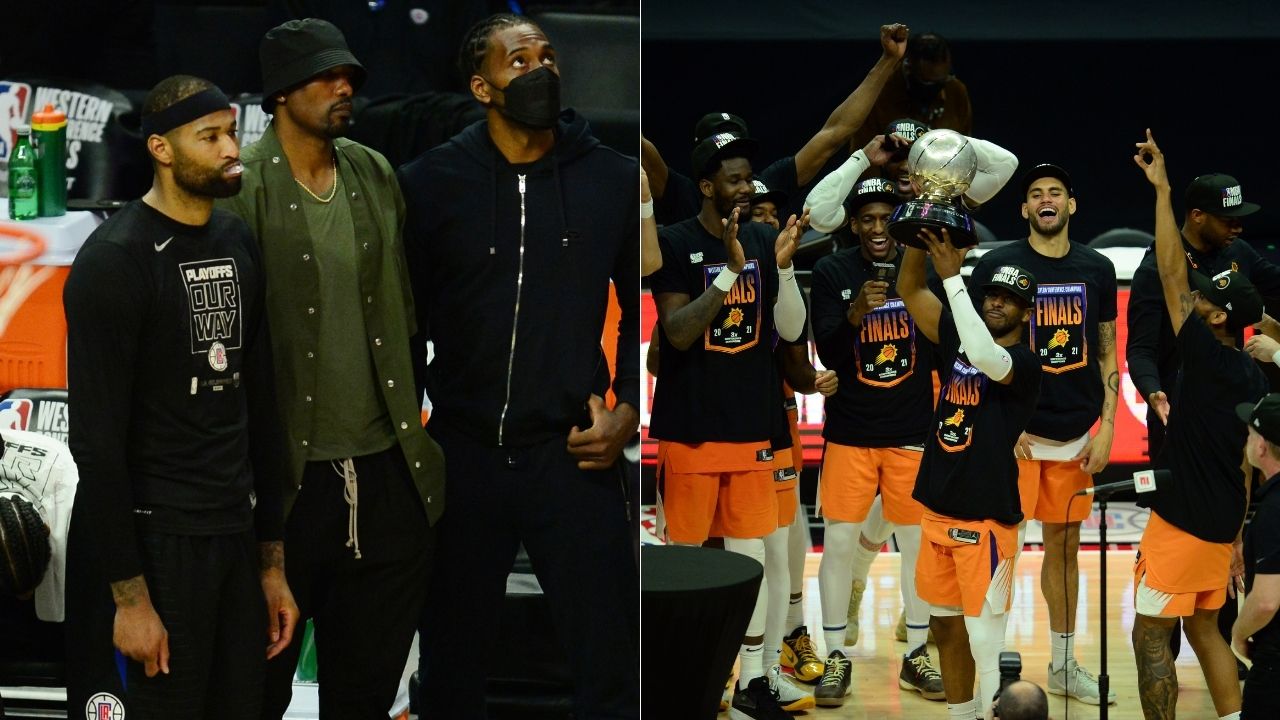 "Chris Paul, this why nobody likes yo weak a**": DeMarcus Cousins taunts Suns star from the bench as they win Game 6 and qualify for 2nd ever NBA Finals series