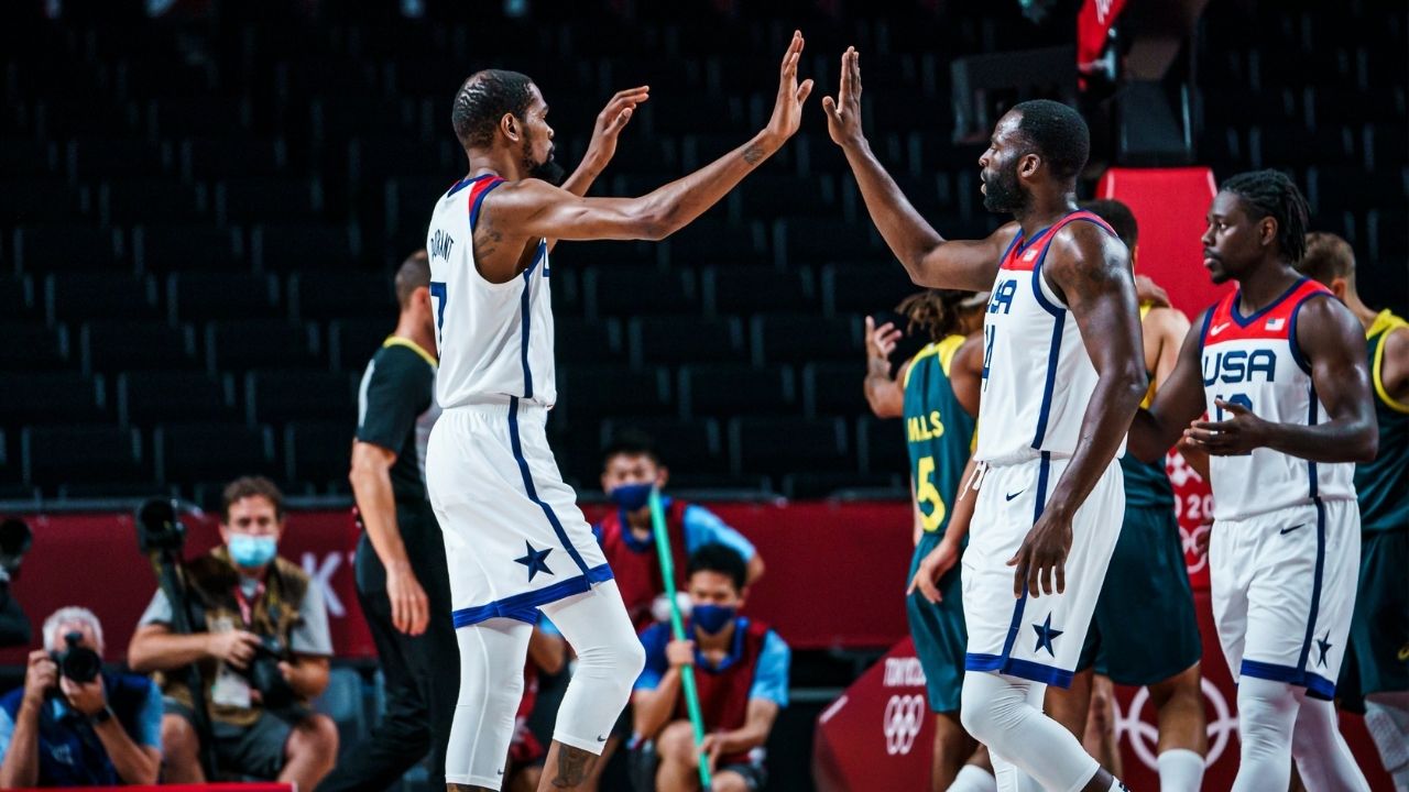 "Zach LaVine can fly, Kevin Durant saves Team USA once again": NBA fans applaud Nets superstar's clutch 23 point performance vs Australia