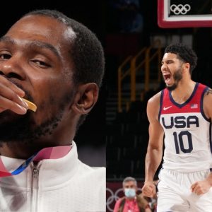 "I'm old as hell": Kevin Durant shares throwback pictures with Jayson Tatum from 2014, 3 years before Celtics star was drafted, after Team USA win gold at Tokyo 2020