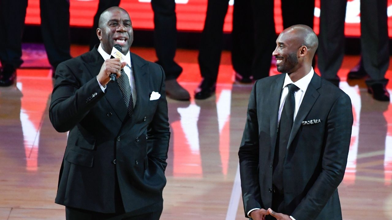 "I move left, then right, then dunk on you": When Kobe Bryant trash talked Magic Johnson on the Lakers legend's ill-fated talk show called 'The Magic Hour'