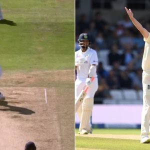 Pujara out today video: Cheteshwar Pujara shoulders arms to leave an incoming delivery from Ollie Robinson in Leeds Test