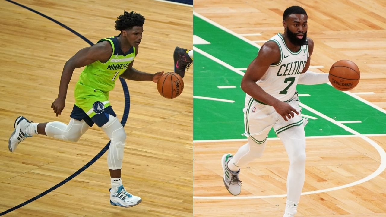 "I ain't shooting from Steph Curry range": Anthony Edwards appears to be baulked at deep 3-pointer shooting drill as Jaylen Brown swishes 3s in offseason practice