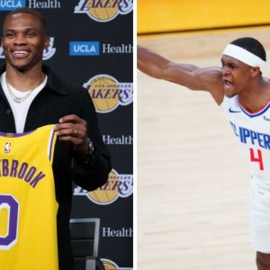 "He had no choice but to stop beefing with Russell Westbrook!": NBA twitter reacts as Rajon Rondo acknowledges his past with the former Rockets star