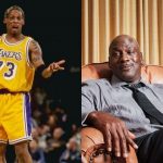 “Dennis Rodman shooting a 3 had a retired Michael Jordan smiling”: When Scottie Pippen squared off against his former Bulls teammate on the Lakers with the ‘GOAT’ in attendance