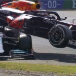 "This is what happens when you don't leave space" - Max Verstappen in fury as he flies into Lewis Hamilton in a mind-bogglish crash at Monza