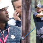 “Michael Jordan and Stephen Curry are talking about how they both own LeBron James”: NBA Twitter goes crazy as the GOAT and the Warriors MVP sit together at the Ryder Cup