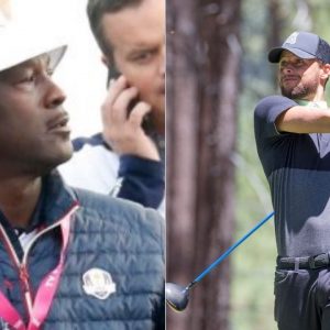 “Michael Jordan and Stephen Curry are talking about how they both own LeBron James”: NBA Twitter goes crazy as the GOAT and the Warriors MVP sit together at the Ryder Cup
