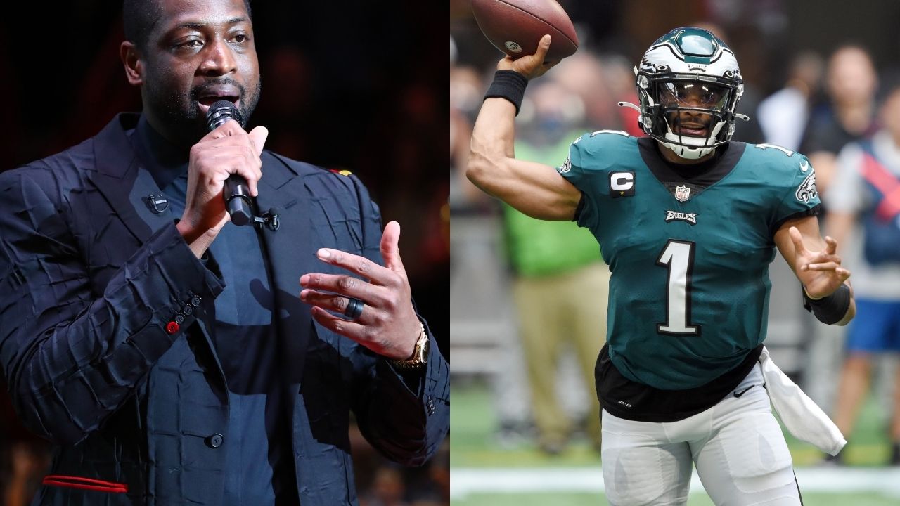 “Jalen Hurts a winner. Point. Blank. Period”: NBA legend Dwayne Wade compliments Eagles QB week 1 performance against Falcons.