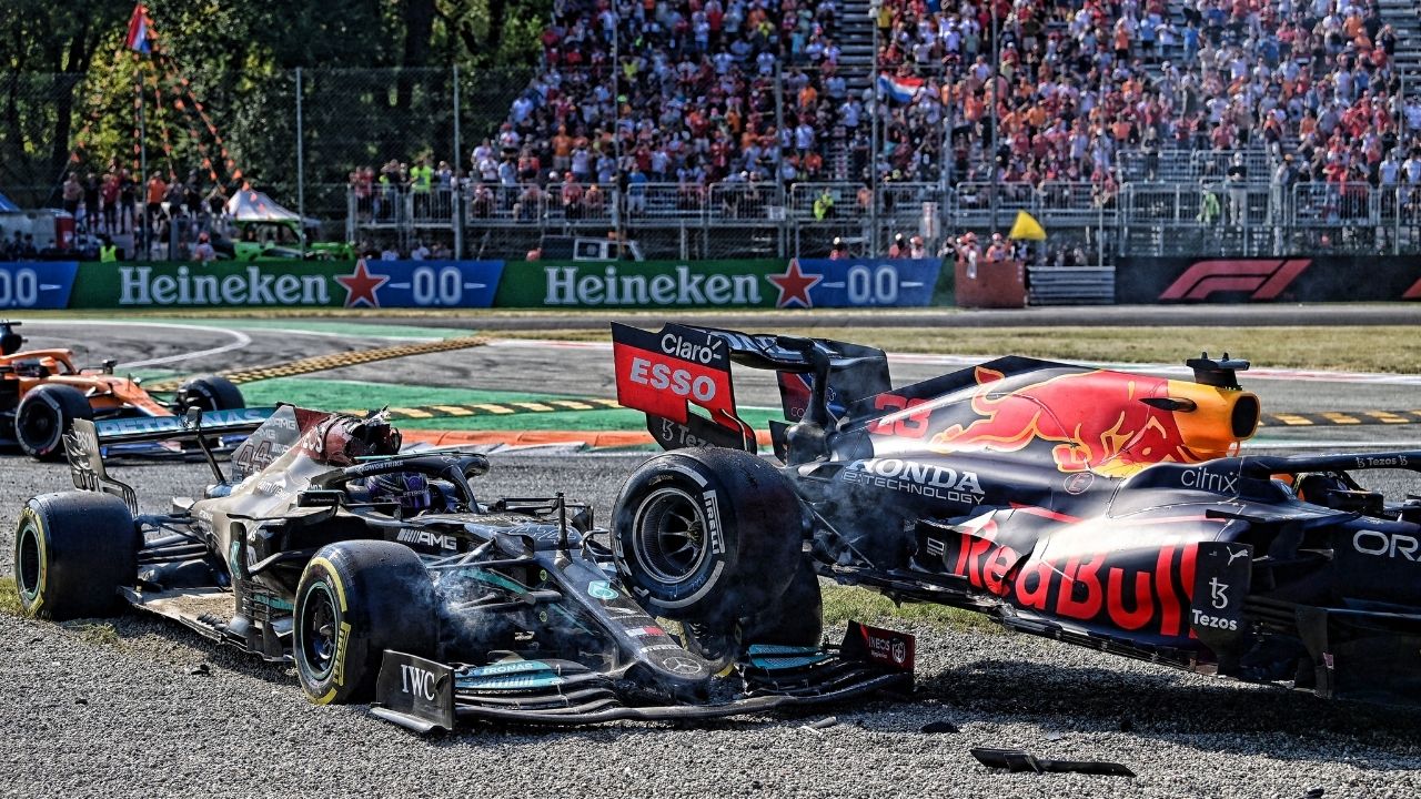 "He just kept on squeezing me"– Max Verstappen blames Lewis Hamilton for not giving him space to even turn the car