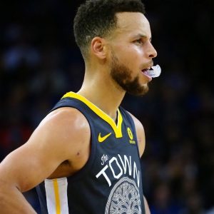 "Stephen Curry really spat his mouthpiece to fake the defense out!?”: When the Warriors MVP accidentally spat his mouth piece out, caught it mid-air while dishing a beautiful assist to Durant