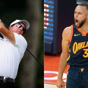 "Stephen Curry causes panic being the subject of Phil Mickelson's experiment!": Lefty's famous flop shot over the 3x NBA champion has Dub Nation filled with fear