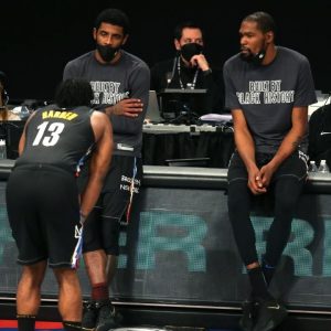 "At their current state, can the Brooklyn Nets even secure a playoff berth?" Since Kevin Durant's injury, they have been 2-7 despite having the services of James Harden and Kyrie Irving