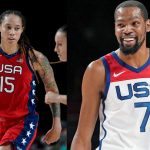 "You lucky I love you girl!": When Brittney Griner snuck in a kiss on Kevin Durant prior to Tokyo 2020 Opening Ceremony
