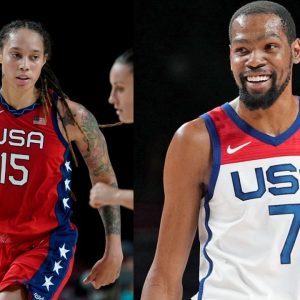 "You lucky I love you girl!": When Brittney Griner snuck in a kiss on Kevin Durant prior to Tokyo 2020 Opening Ceremony