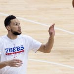 “Ben Simmons shot 50% on a mini-hoop": Sixers star hilariously flexes offseason workout while bricking a free throw then proceeding to drain one on a mini-hoop