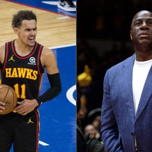 "Trae Young, do your thing man, that playoff was stupid": Magic Johnson showing his love for Atlanta Hawks star behind the scenes of NBA 75th Anniversary video