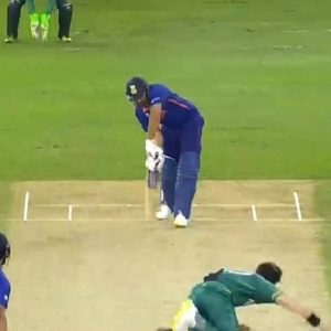 Rohit out today video: Rohit Sharma out for first-ball duck as Shaheeh Shah Afridi finds him plumb in front of the wickets