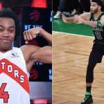 “Even LeBron James isn’t as athletic as Scottie Barnes was on the play”: NBA Twitter gushes over the Raptors’ rookie after blocking Jayson Tatum and finishing the play with an emphatic dunk