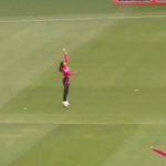 Radha Yadav took a stunning catch to dismiss Mignon du Preez in the WBBL 07 game between Sydney Sixers vs Hobart Hurricanes.