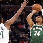 "Khris Middleton has turned Giannis into the GOAT!": NBA community finds shocking similarities between the Bucks stars as the Greek Freak shows off his brand-new jumper