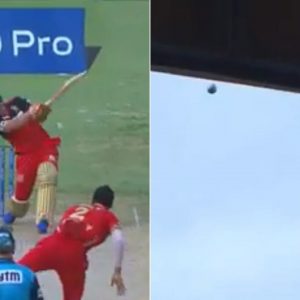 de Villiers six: AB de Villiers launches gigantic six off Arshdeep Singh; balls hits Sharjah roof