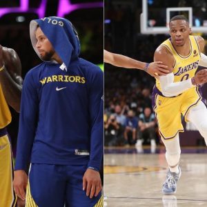 "I told Russell Westbrook to go home and watch a comedy": LeBron James pithily dismisses any talk of dissent in Lakers locker room following opening night defeat by Warriors