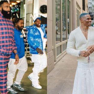 "Russell Westbrook doesn't care what anybody says, while James Harden has created a lane for himself": The two superstars and former OKC teammates discuss fashion