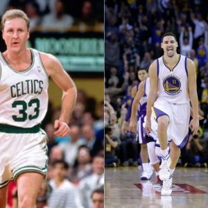 "Larry Bird was saucy, Happy Halloween everyone!": Klay Thompson posts tribute video to the Celtics legend as the Warriors star celebrates another festive occasion