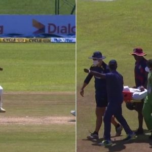 Jeremy Solozano injury video: Debutant Solozano stretchered off the field after coping a blow on the helmet