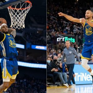 "Steph Curry and Gary Payton II really did the Wade to LeBron James oop but with an actual lob": NBA Twitter reacts to sick move from Warriors guards in 10th win of the season vs Wolves