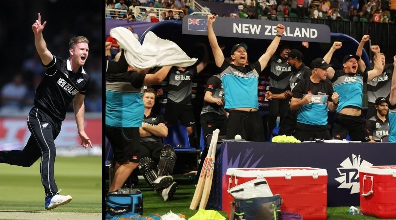 "Job finished? I don’t think so": Jimmy Neesham tweets on his viral social-media picture after semi-final win against England.