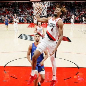“Austin Rivers had to throw the towel in after that Eastbay dunk!”: NBA Twitter applauds Greg Brown for his filthy dunk sealing the Blazers' blowout over Denver