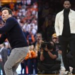 "LeBron James and Jimmy Fallon have a Faceketball slam dunk contest": The Lakers superstar and the late-night talk show host gave the game of basketball a new format