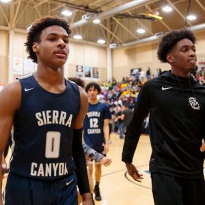 "NeverMissAllie schools Bronny James in free throw competition": LeBron James' eldest son loses his shoes in free throw challenge with up-and-coming girl hooper