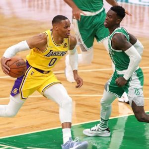 "Y'all really paying Russell Westbrook $44 million for this? Lol": Celtics hilariously clown the Lakers after Dennis Schroder schools the Brodie
