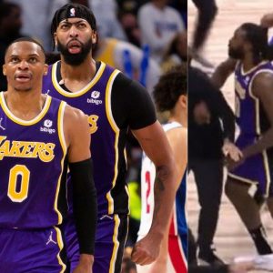 "Russell Westbrook doesn't want any of that Stewart smoke, bro was just acting!": NBA Twitter reacts as a scuffle breaks between LeBron James and Isaiah Stewart