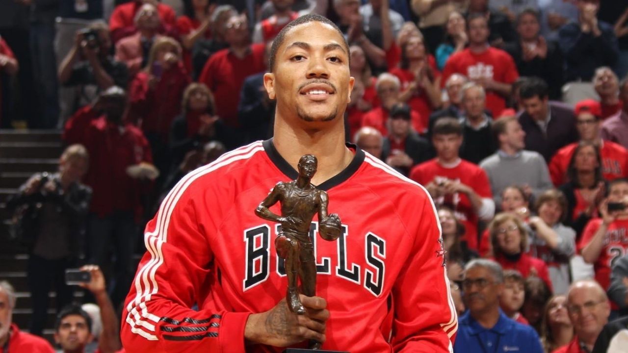 "My mom keeps my MVP award hostage like the movie Taken": Derrick Rose hilariously jokes about his mother taking his 2011 NBA MVP trophy with the Bulls for keepsakes