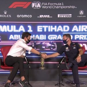 “Good luck. May the best man and the best team win” - Toto Wolff and Christian Horner call it a truce; shake hands ahead of the season-defining Abu Dhabi GP