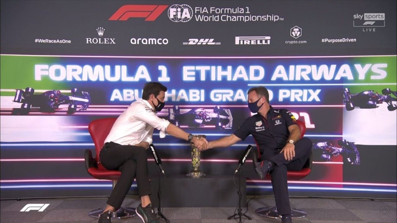 “Good luck. May the best man and the best team win” - Toto Wolff and Christian Horner call it a truce; shake hands ahead of the season-defining Abu Dhabi GP