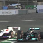 "An absolute rookie error": Watch Lewis Hamilton narrowly miss collisions with Pierre Gasly and Nikita Mazepin at the Saudi Arabian GP