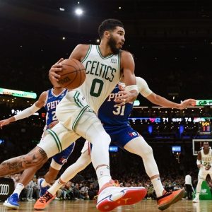 "Jayson Tatum is still Joel Embiid's father!": Celtics broadcasters hilariously mock 76ers star after close win at TD Garden