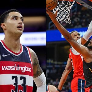 “Of course, I’m gonna dap Evan Mobley up, I just saw the closest thing to George Gervin in the flesh!”: Kyle Kuzma praises the Cavs rookie for his jaw-dropping up-and-under finish vs the Wizards