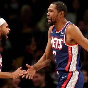 "No Kyrie Irving, a struggling James Harden? No worries, Kevin Durant handled business!": Skip Bayless praises the Nets' MVP front-runner for his performance against the Timberwolves