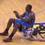"Kendrick Perkins announces his availability for a ten-day contract, sharing a throwback image of him sitting on Mike Miller": When Big Perk used the former Grizzlies player as a chair